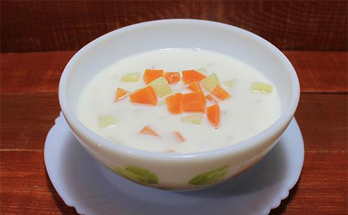 Молочный суп с тыквой