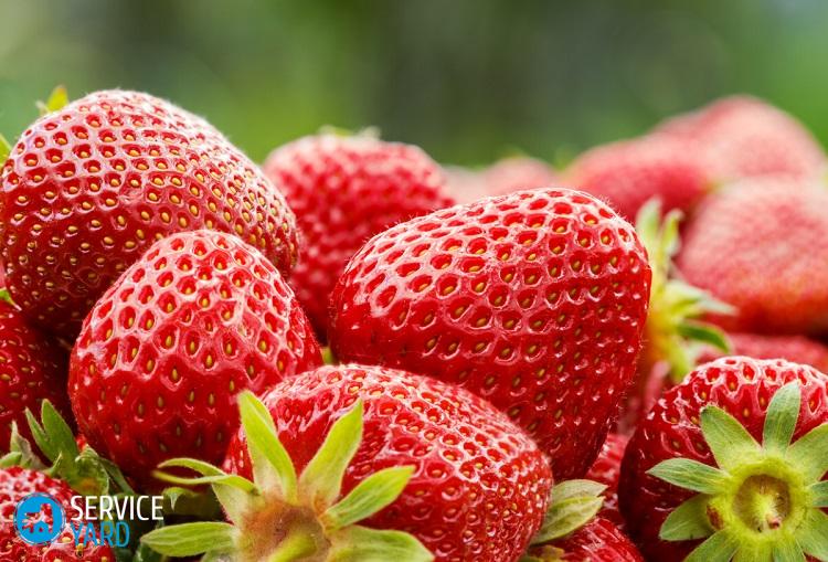 Fresh strawberry close-up, red vitamin fruits on blurred background